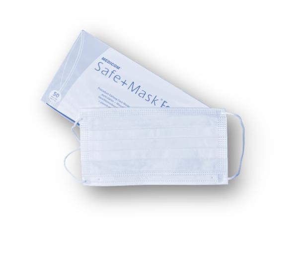 Процедурні маски з петлями для вух SAFE+MASK Economy, Білий